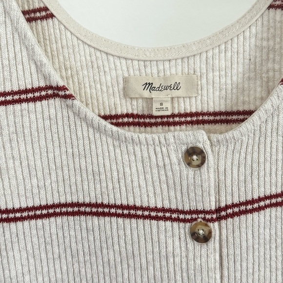 Madewell Ribbed Button-Front Tank Top - Picture 3 of 3